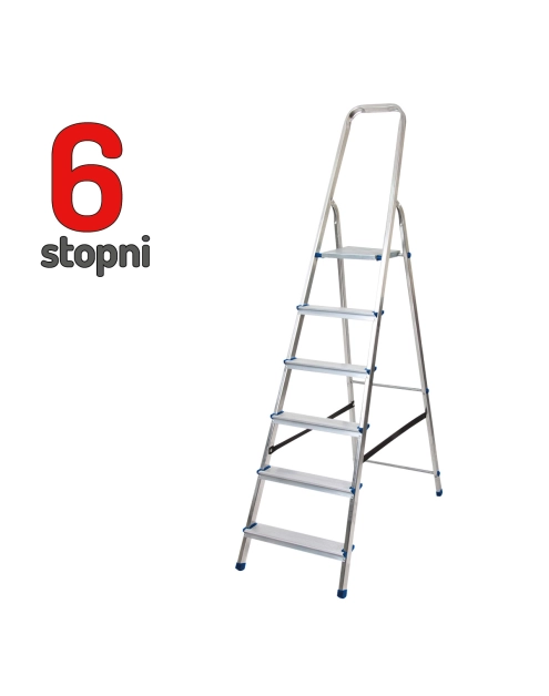 Zdjęcie: Drabina aluminiowa 6 stopniowa 150 kg DOOC