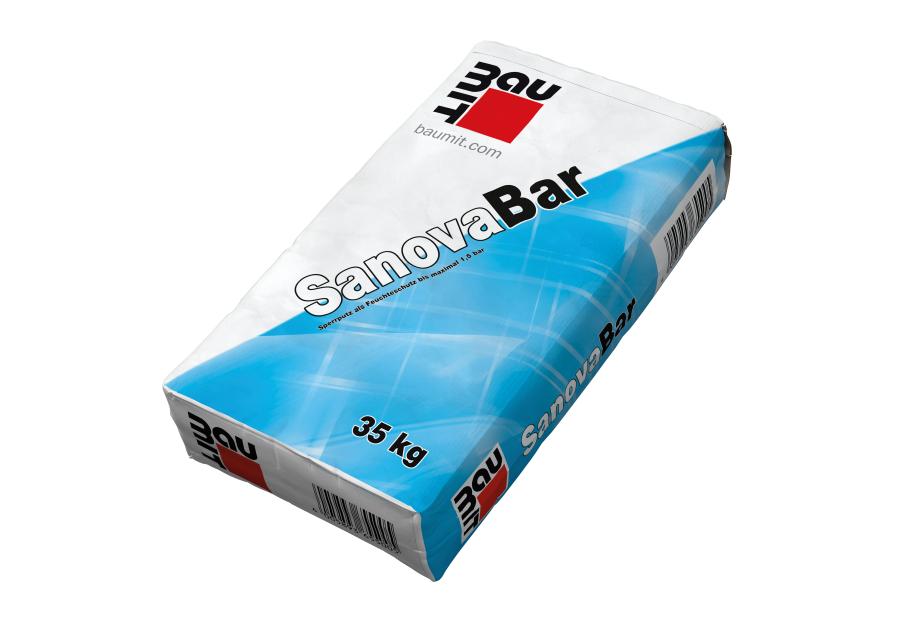 Zdjęcie: Tynk renowacyjny uszczelniający SanovaBar 35 kg BAUMIT