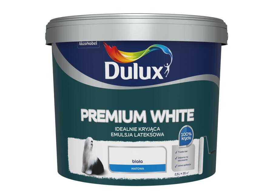 Zdjęcie: Farba lateksowa Premium White 2,5 L DULUX