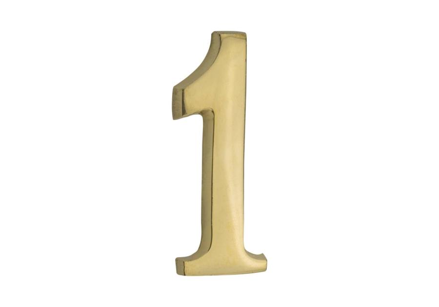 Zdjęcie: Cyfra 1 samoprzylepna mosiężna 50 mm METRO