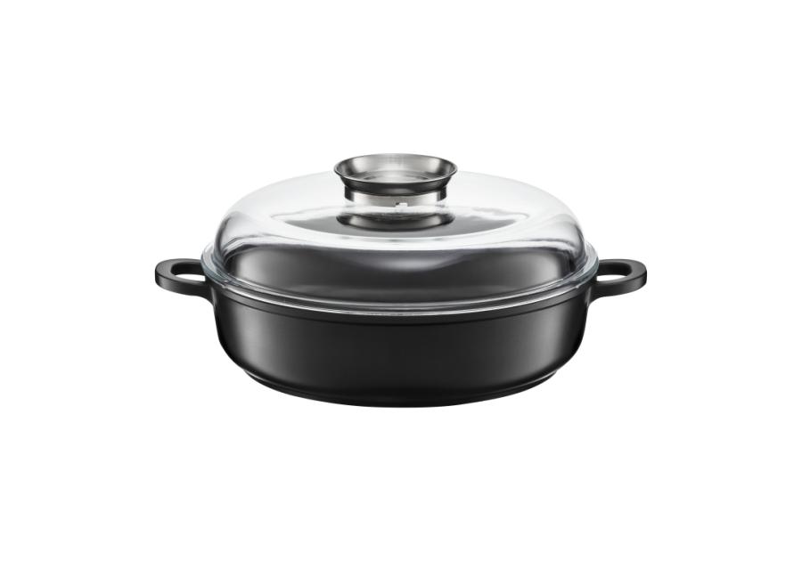 Zdjęcie: Patelnia głęboka z pokrywką Carbon 28 cm AMBITION