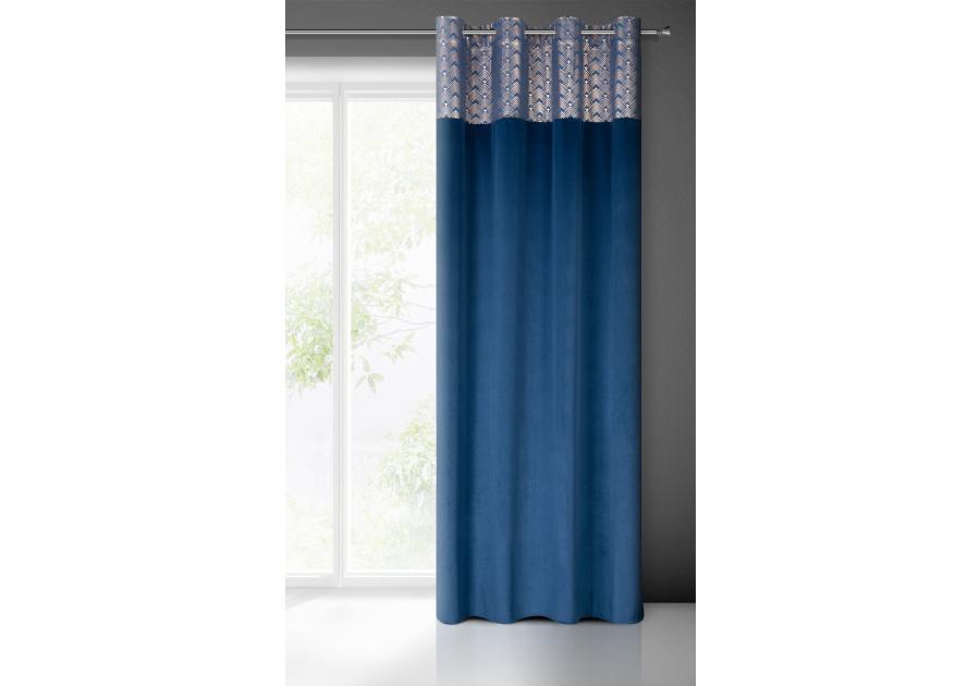Zdjęcie: Zasłona gotowa Elen 140x250 cm granatowy EUROFIRANY