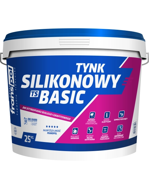 Zdjęcie: Tynk silikonowy TS B 2,0 Baza B Basic 25 kg FRANSPOL