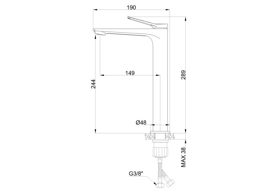 Zdjęcie: Bateria umywalkowa wysoka Alonia chrom INVENA