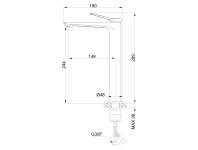 Zdjęcie: Bateria umywalkowa wysoka Alonia chrom INVENA