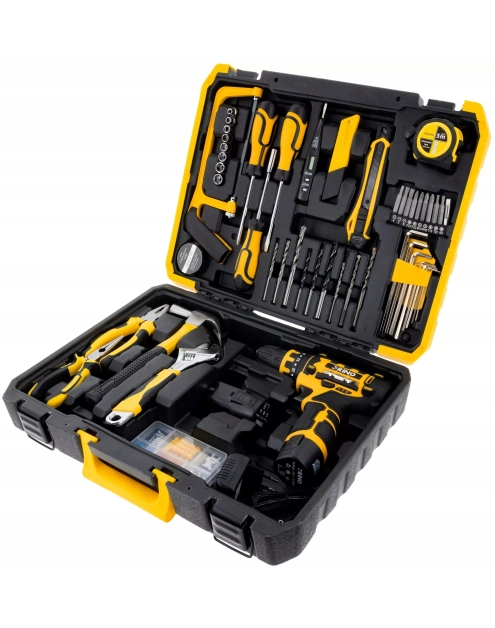 Zdjęcie: Wiertarko-wkrętarka 18v 2ah + set 117 pcs RINO