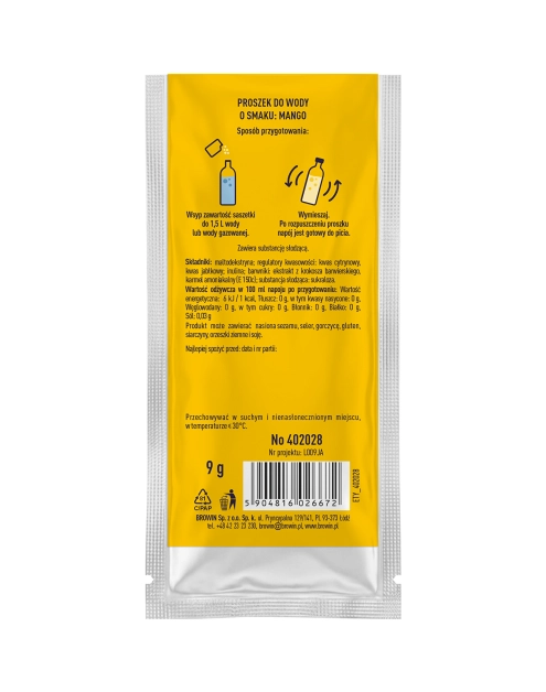 Zdjęcie: Napój w proszku do wody o smaku mango 9 g VSYPTO