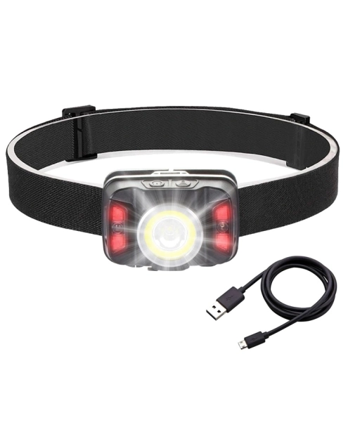 Zdjęcie: Latarka czołowa akumulatorowa z czujnikiem ruchu XTE 5W + COB 10 W VA0025 VAYOX