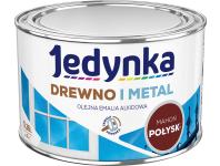 Zdjęcie: Emalia olejno-alkidowa drewno i metal mahoń 0,36 L połysk JEDYNKA