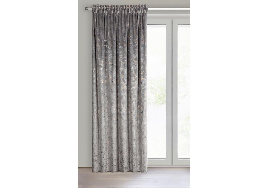 Zdjęcie: Zasłona gotowa Tulia na taśmie 135 x 270 cm stalowy EUROFIRANY