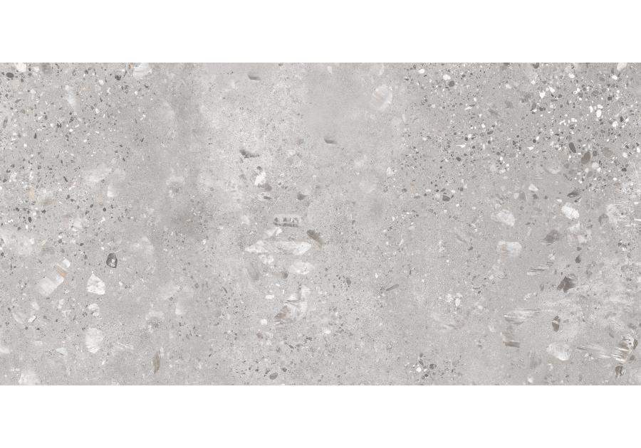 Zdjęcie: Gres szkliwiony Terazzo Grey Matt 60x120 cm Ceramika NETTO