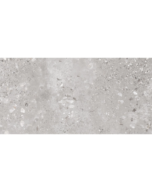 Zdjęcie: Gres szkliwiony Terazzo Grey Matt 60x120 cm Ceramika NETTO