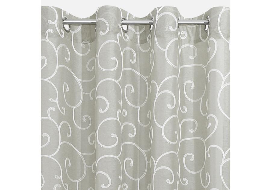 Zdjęcie: Zasłona Marisa 140x250 cm oliwkowa na przelotkach EUROFIRANY