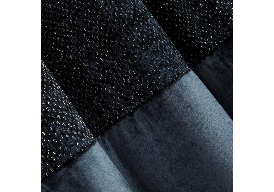 Zdjęcie: Zasłona Mady 140x250 cm granatowa na przelotkach EUROFIRANY