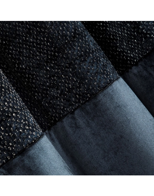 Zdjęcie: Zasłona Mady 140x250 cm granatowa na przelotkach EUROFIRANY