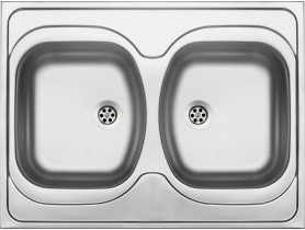 Zlewozmywak Tango dekor 2K B/O 800x600x140, 2" + osprzęt DEANTE