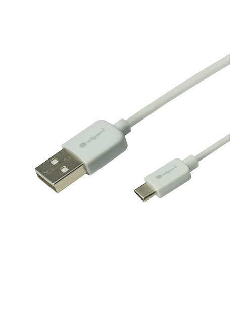 Zdjęcie: Przewód USB 2.0 typu A - USB typu C, 1m, gumowy biały EN105 DPM SOLID