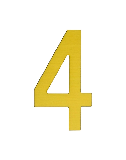 Zdjęcie: Cyfra 4 samoprzylepna 50 mm złoty szczotkowany METRO