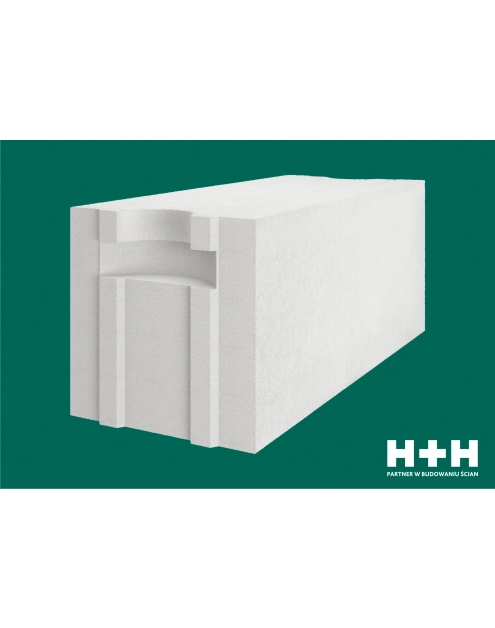 Zdjęcie: Bloczek z betonu komórkowego Gold 3,0-500 PWU 360x240x590 mm H+H