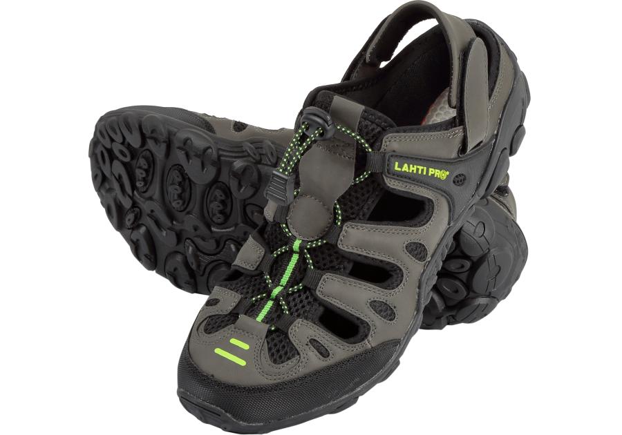 Zdjęcie: Sandały pu/dzianina khaki czarno-zielelone 43 LAHTI PRO