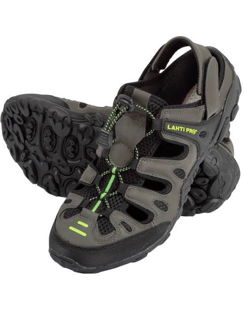 Zdjęcie: Sandały pu/dzianina khaki czarno-zielelone 43 LAHTI PRO