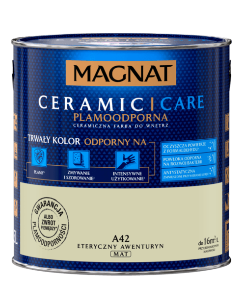 Zdjęcie: Farba do wnętrz Ceramic Care 2,5 L eteryczny awenturyn MAGNAT
