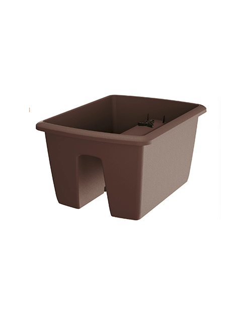 Zdjęcie: Doniczka Respana Railing brąz 40 cm PROSPERPLAST