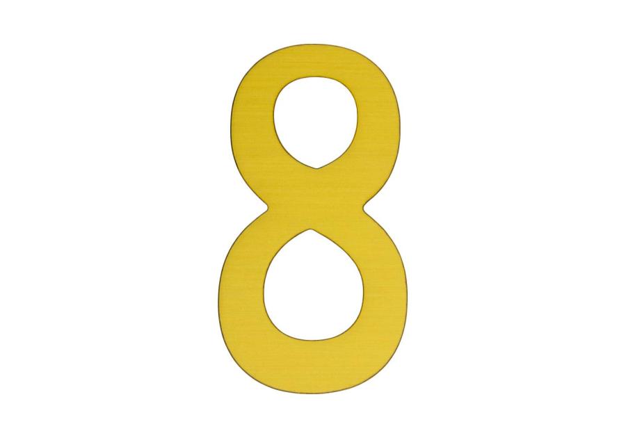 Zdjęcie: Cyfra 8 samoprzylepna 50 mm złoty szczotkowany METRO
