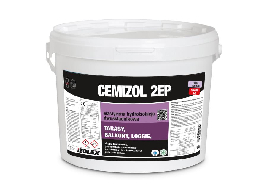 Zdjęcie: Zaprawa do izolacji wodochronnych Cemizol 10 kg dwuskładnikowa elastyczna IZOLEX