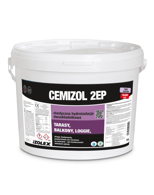 Zdjęcie: Zaprawa do izolacji wodochronnych Cemizol 10 kg dwuskładnikowa elastyczna IZOLEX