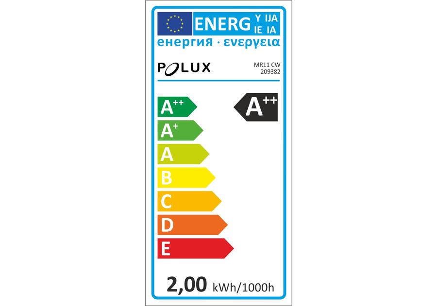 Zdjęcie: Żarówka LED 12V MR11 SMDCW 1,8 W szklo POLUX