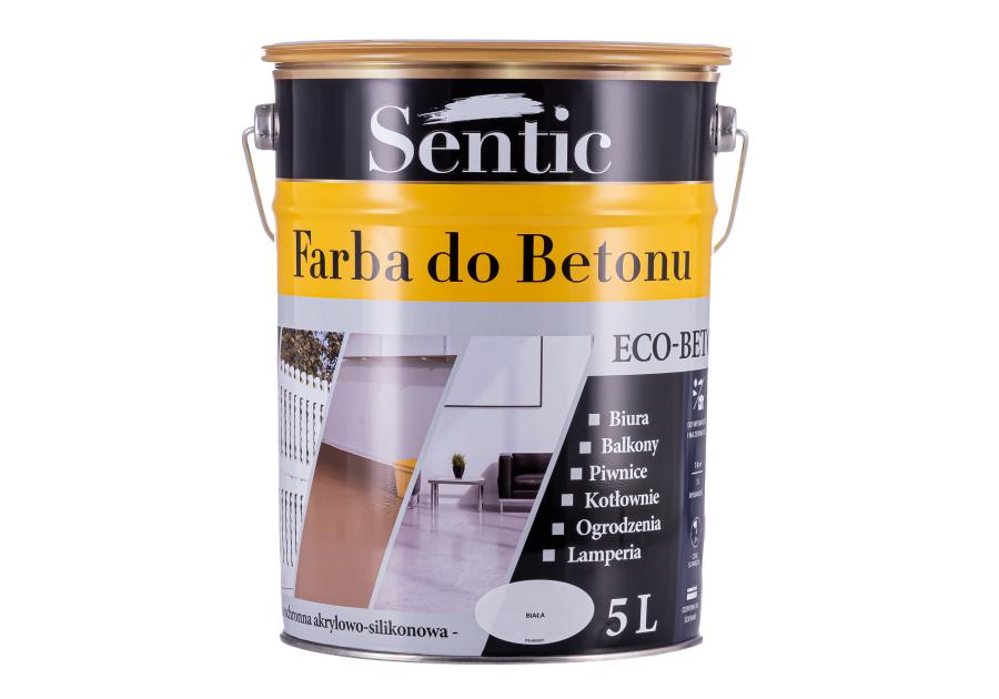 Zdjęcie: Farba do betonu 5 L biała SENTIC