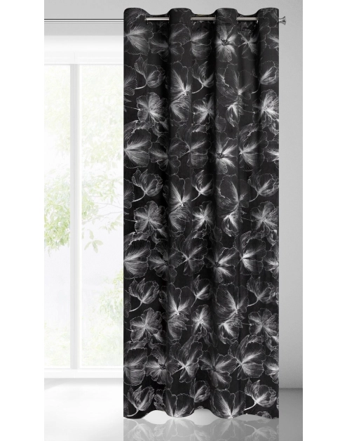 Zdjęcie: Zasłona gotowa Stella 140x250 cm czarny EUROFIRANY