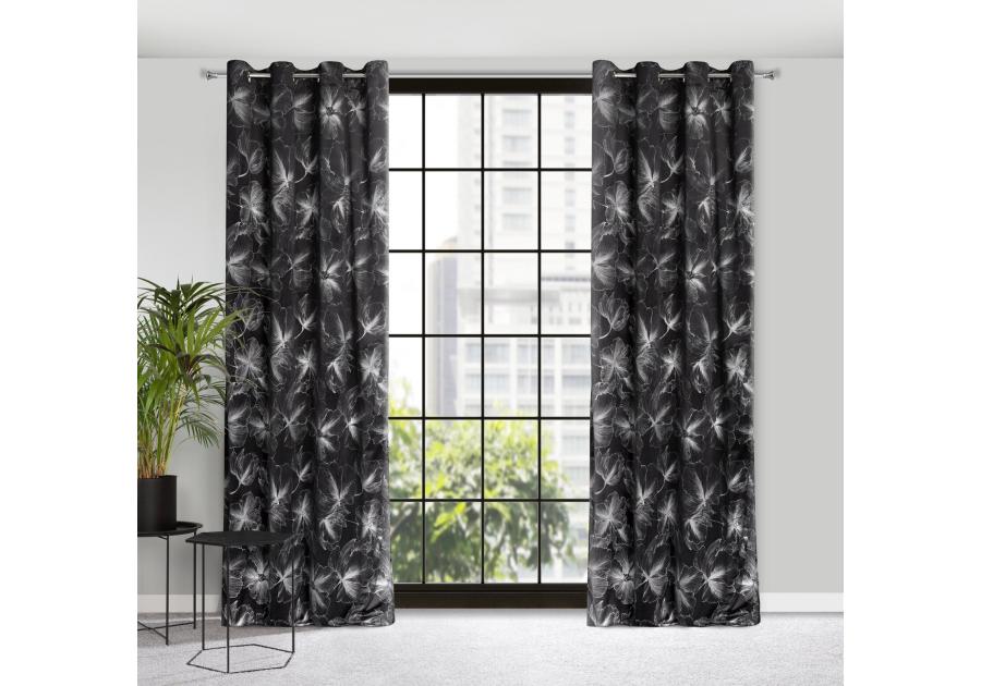 Zdjęcie: Zasłona gotowa Stella 140x250 cm czarny EUROFIRANY