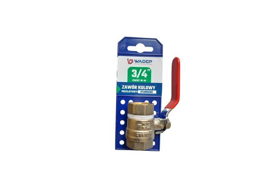 Zdjęcie: Zawór kulowy przelotowy standard W-W - 3/4" WADEP