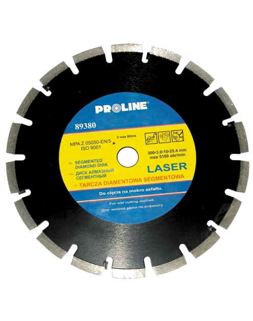 Zdjęcie: Tarcza diamentowa laser asfalt 350x3.2x10x25.4 mm PROLINE