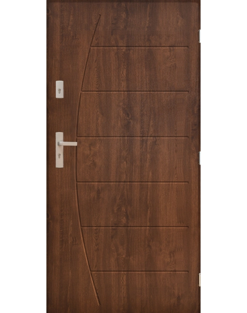 Zdjęcie: Drzwi zewnętrzne korab orzech 80p komplet PANTOR