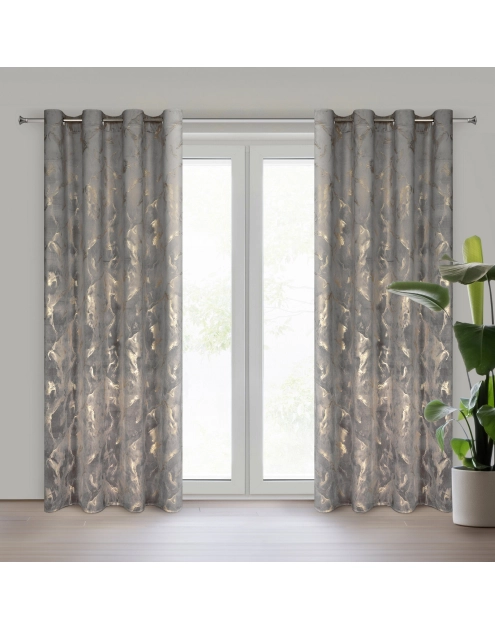 Zdjęcie: Zasłona gotowa Naira 140 x 250 cm grafitowy EUROFIRANY