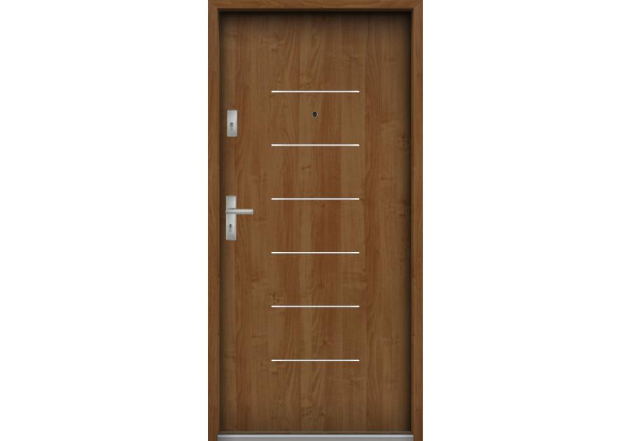 Zdjęcie: Drzwi wejściowe do mieszkań Bastion A-39 Olcha 90 cm prawe ODO KR CENTER