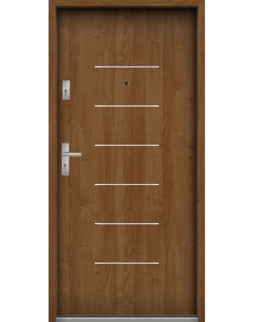 Zdjęcie: Drzwi wejściowe do mieszkań Bastion A-39 Olcha 90 cm prawe ODO KR CENTER