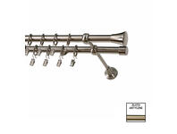 Zdjęcie: Karnisz poodwójny Zeus fi 19 mm - 320 cm monaco złoto KARWEL