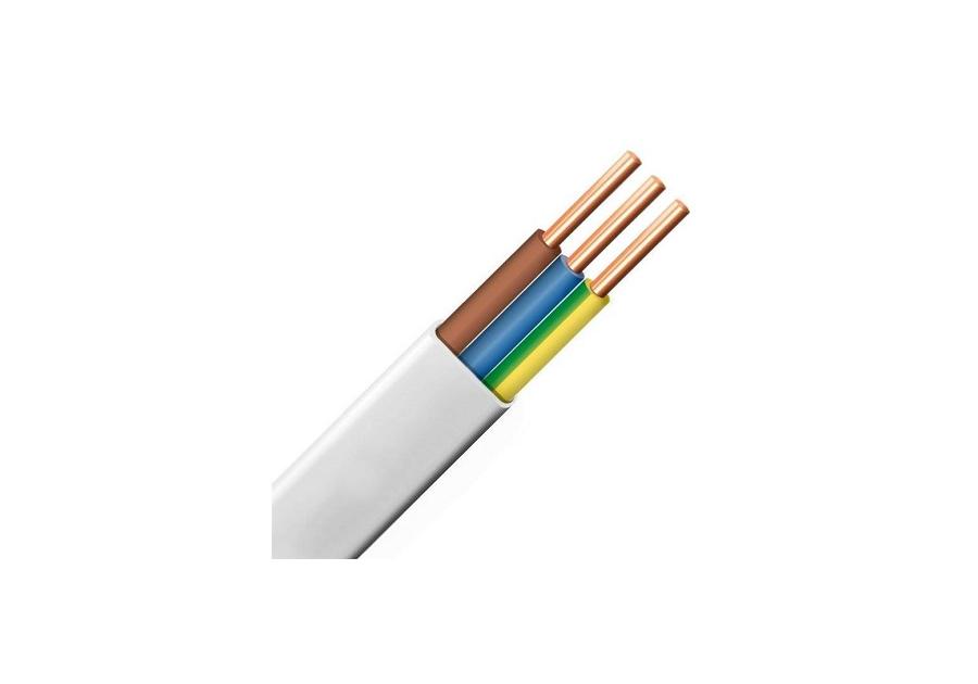 Zdjęcie: Przewód YDYp 3x2,5 mm 450/750 V - 15 m AKS ZIELONKA