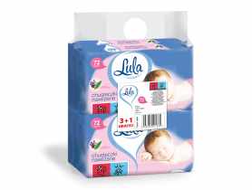 Chusteczki nawilżane z alantoiną 72 szt. 3+1 gratis LULA