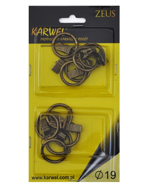 Zdjęcie: Kółko żabki Zeus 19 mm 10 szt satyna KARWEL