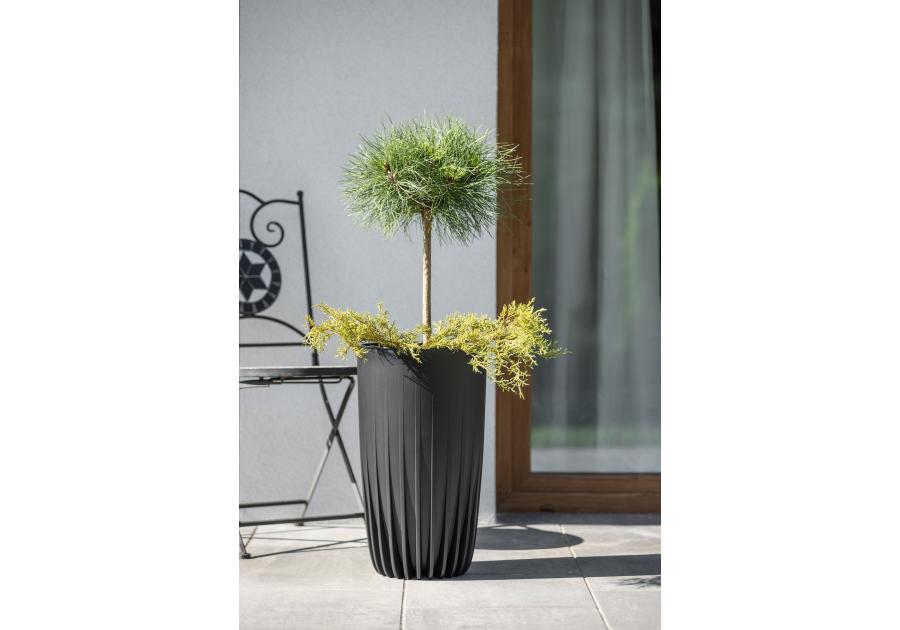 Zdjęcie: Donica wysoka Mira 250 mm Eco recycled, antracyt LAMELA