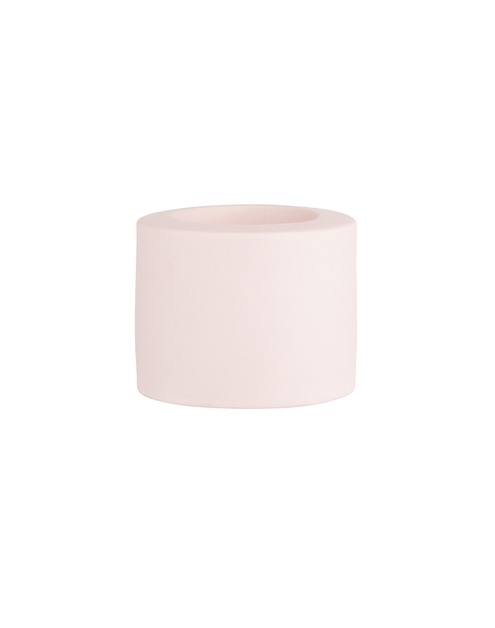 Zdjęcie: Świecznik ceramiczny 6,5x6,5x5,5cm pudrowy róż ALTOMDESIGN