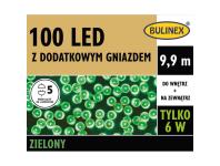 Zdjęcie: Lampki LED z dodatkowym gniazdem 9,9 m zielone 100 lampek BULINEX