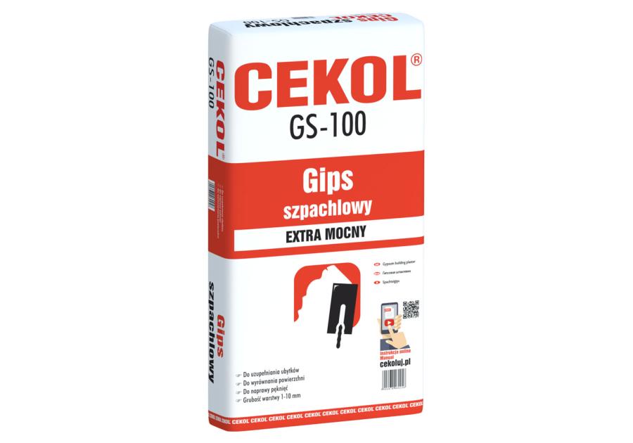 Zdjęcie: Gips szpachlowy GS-100 - 2 kg CEKOL