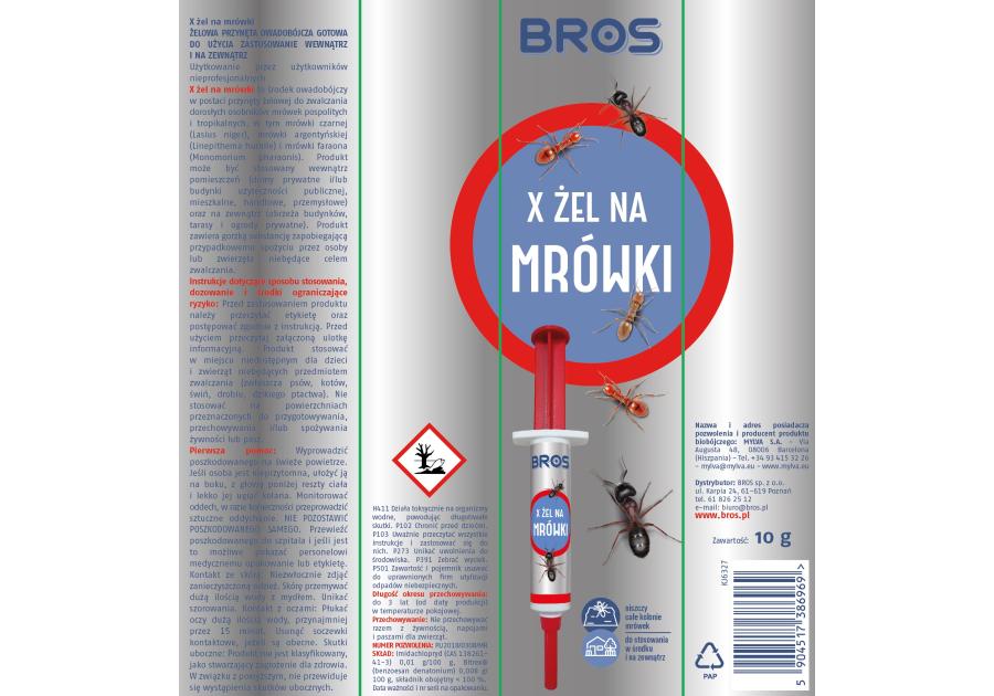 Zdjęcie: Żel na mrówki X 10 g BROS