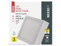 Zdjęcie: Panel LED natynkowy Nexxo, kwadrat, bialy, 7,6W, CCT EMOS